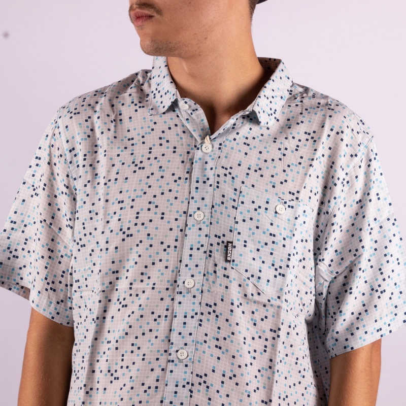 Camisa Hocks Mosaico Cinza Claro